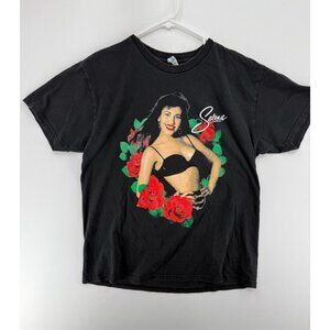 Selena Como La Flor Graphic Print TeeStyled T-Shirt Mens L Tee